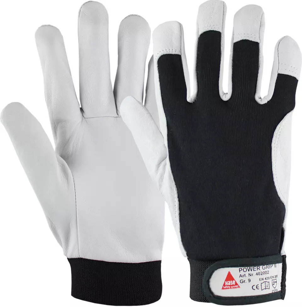 Hase Safety Gloves 402002, POWER GRIP II Kokoonpanohanskat, image 1, gallery thumbnail