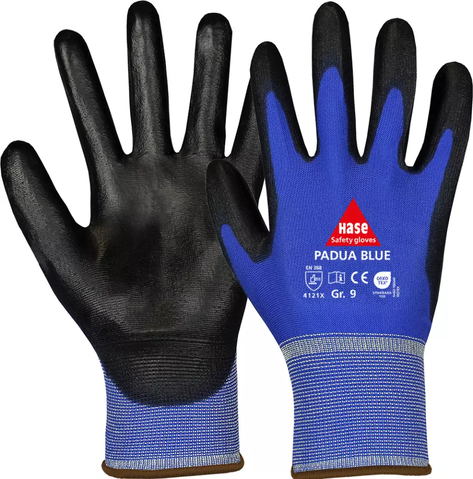 Hase Safety Gloves 508250, PADUA BLUE Assembly Gloves, image 1, gallery thumbnail