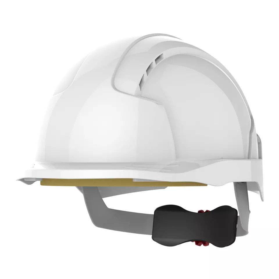 JSP AJD170-000-100, EVOLite® Safety Helmet - Micro Peak - Wheel Ratchet - Vented - White, image 1, gallery thumbnail