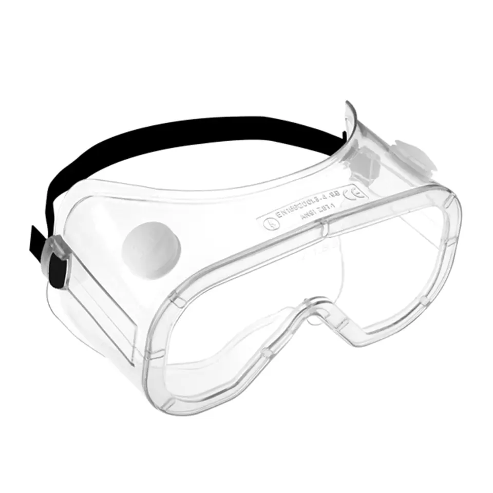 JSP AGC020-301-300, Martcare® Dust & Liquid Goggles - Clear Hard Coated Lens - Black Strap, image 1, gallery thumbnail