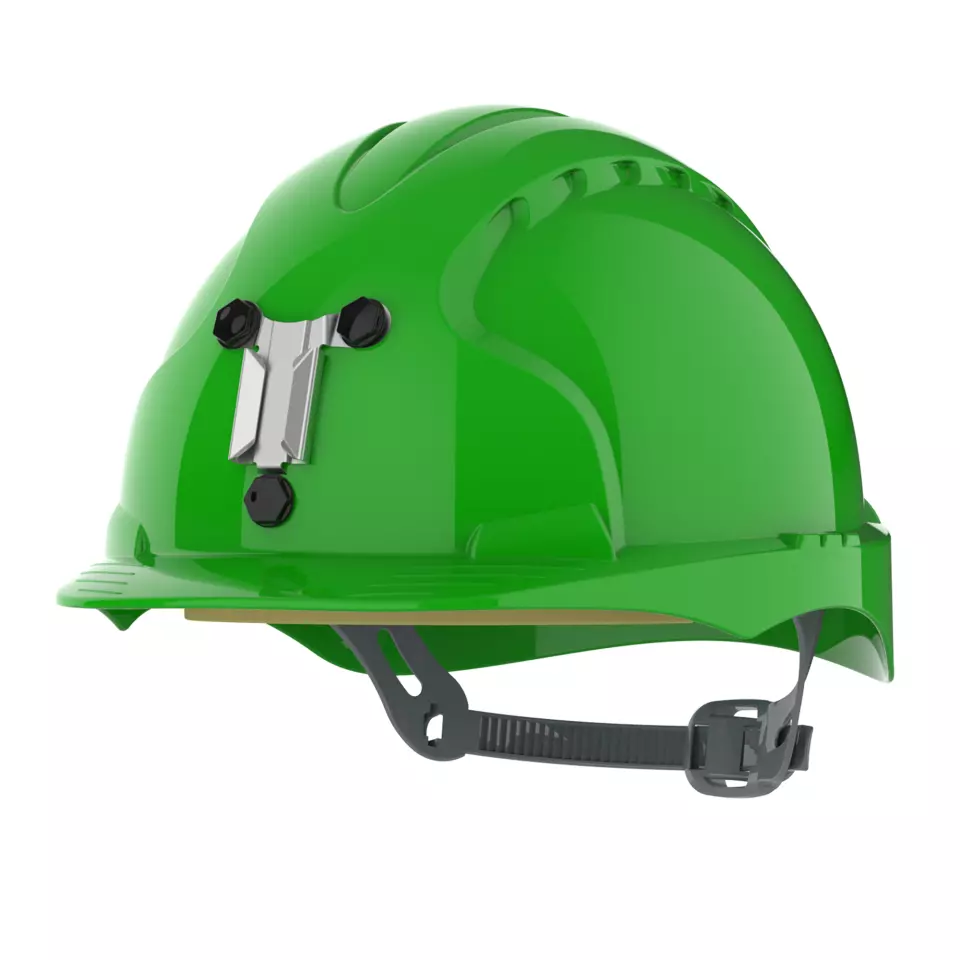 JSP AJE169-300-300, EVO® 3 Safety Helmet - Slip Ratchet - 3 Point Miners - Green, image 1, gallery thumbnail