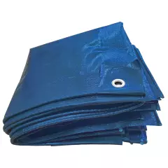 TECTOR 84326-6010, PE Tarpaulin 130G/M² Blue 6 x 10 Meter