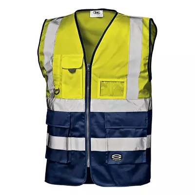 Sir Safety System MC3513EG, Grifone Waistcoat Hi-Vis Yellow/Blue, image 1, gallery thumbnail