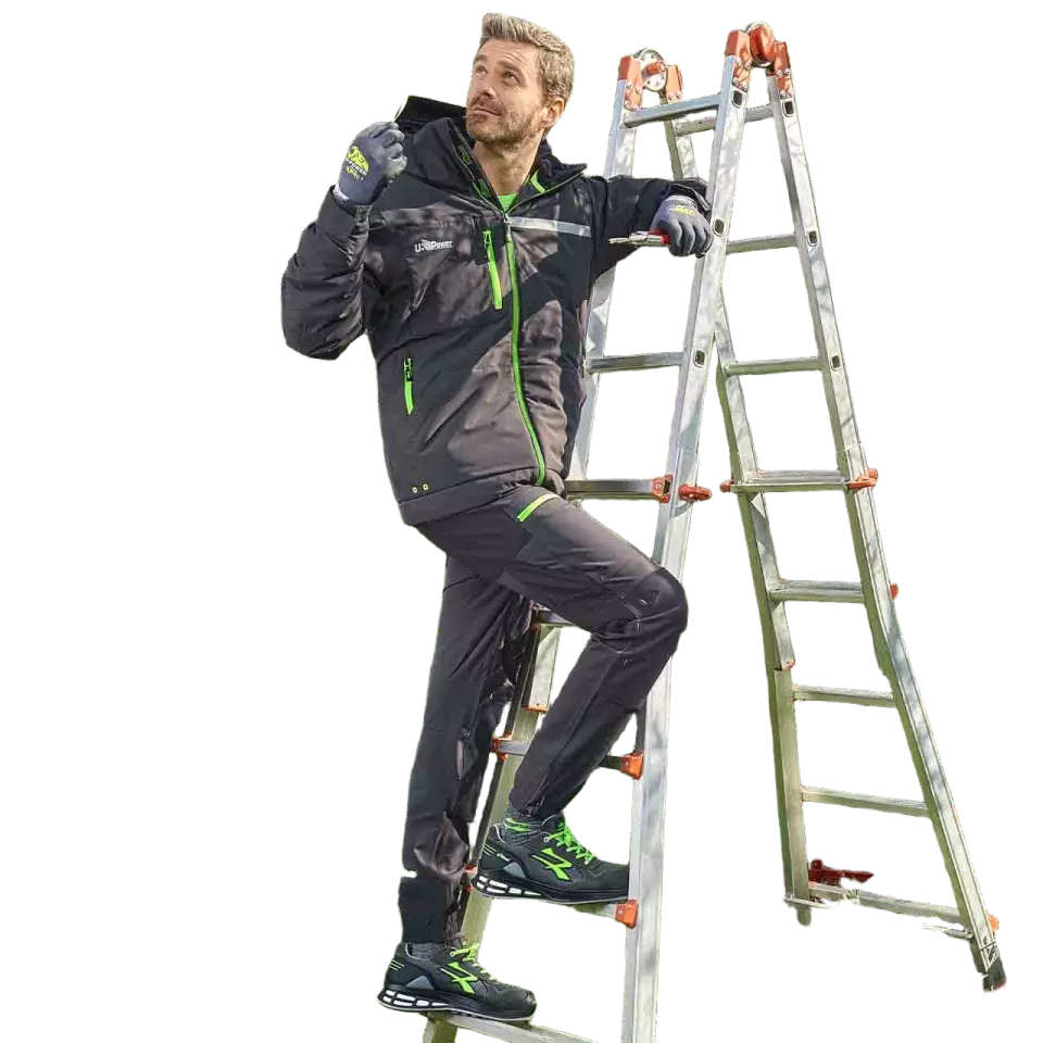 U-Power FU267RL, Horizon Asphalt Grey/Green Hose, image 2, gallery thumbnail