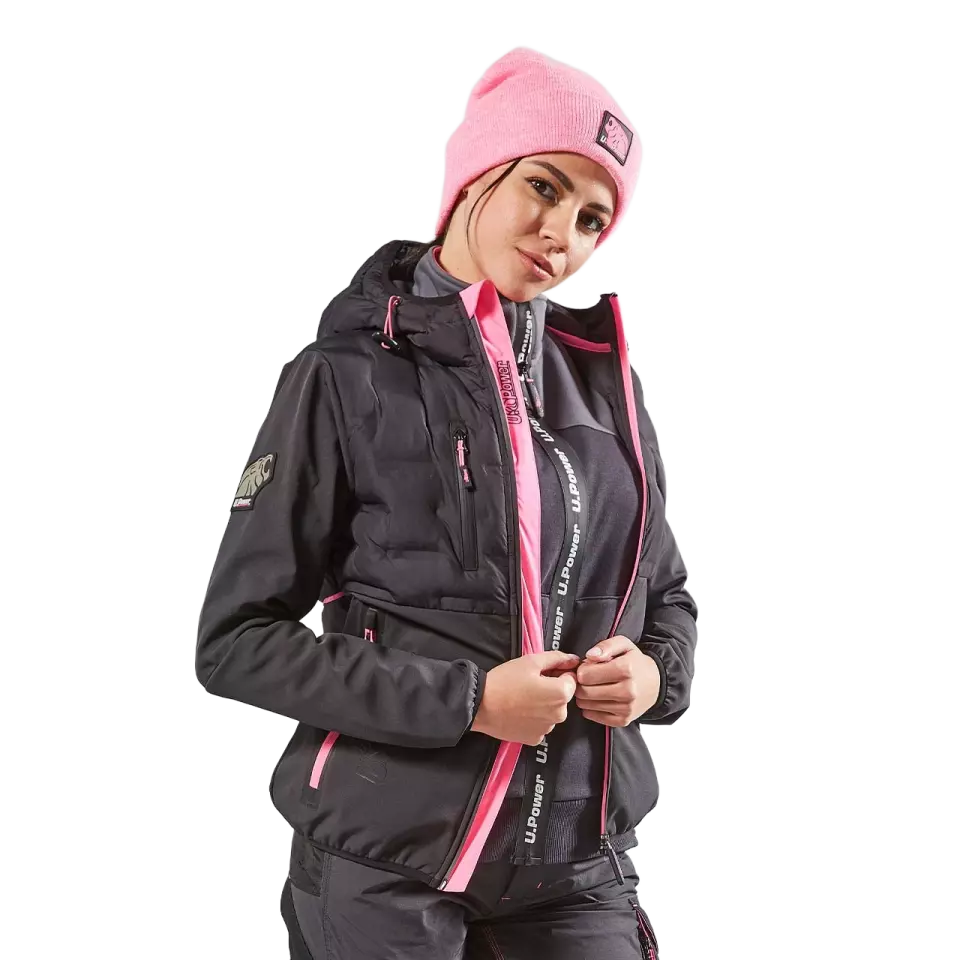 U-Power FU213GF, Spock Lady Grey Fucsia Softshell, image 5, gallery thumbnail