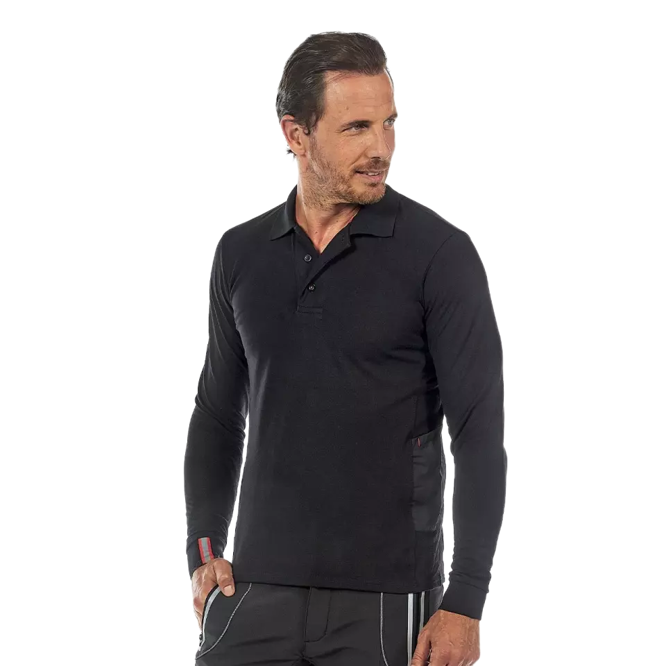 U-Power EY144BC, Live Black Carbon Poloshirt, image 2, gallery thumbnail