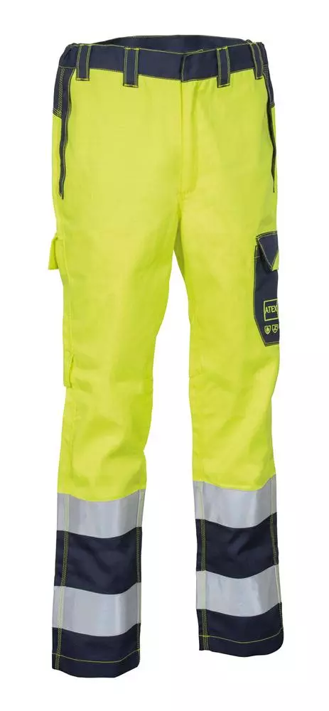 Cofra V611-0-03, Charring Work Pants Yellow/Navy, image 1, gallery thumbnail