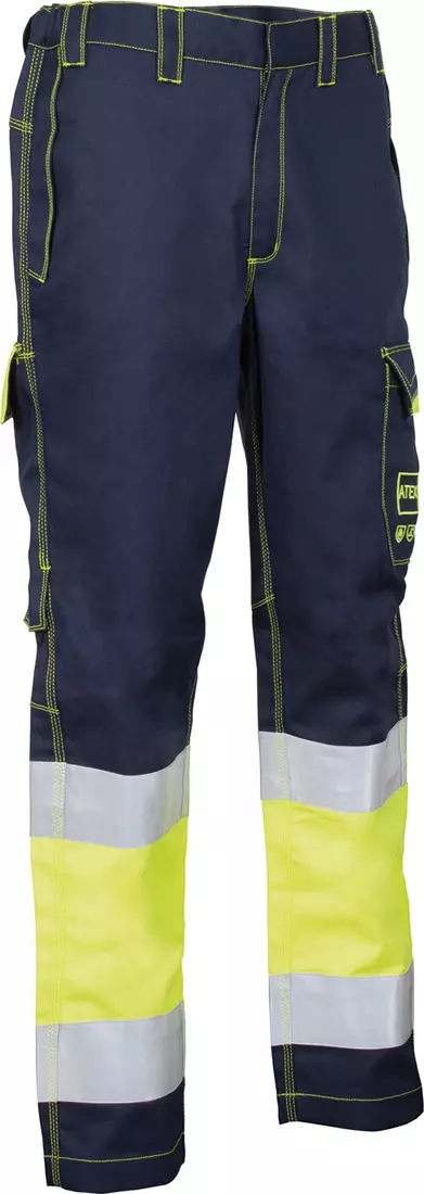 Cofra V613-0-03, Flarend Work Pants Navy/Yellow, image 1, gallery thumbnail
