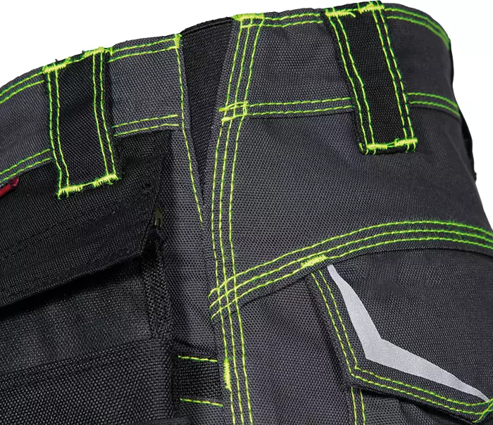 Cofra V486-0-04, Gondomar Work Pants Anthracite/Black/NeonGreen, image 3, gallery thumbnail