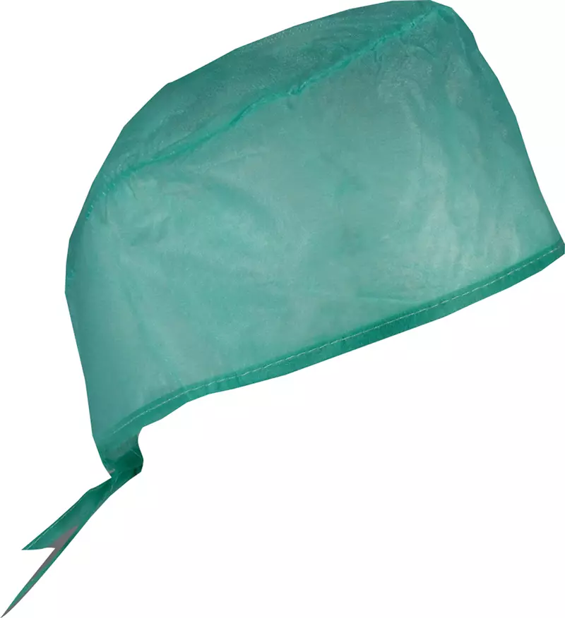 Cofra V665-0-K8, Haircloak Chirurgische Kappe Grün, image 1, gallery thumbnail