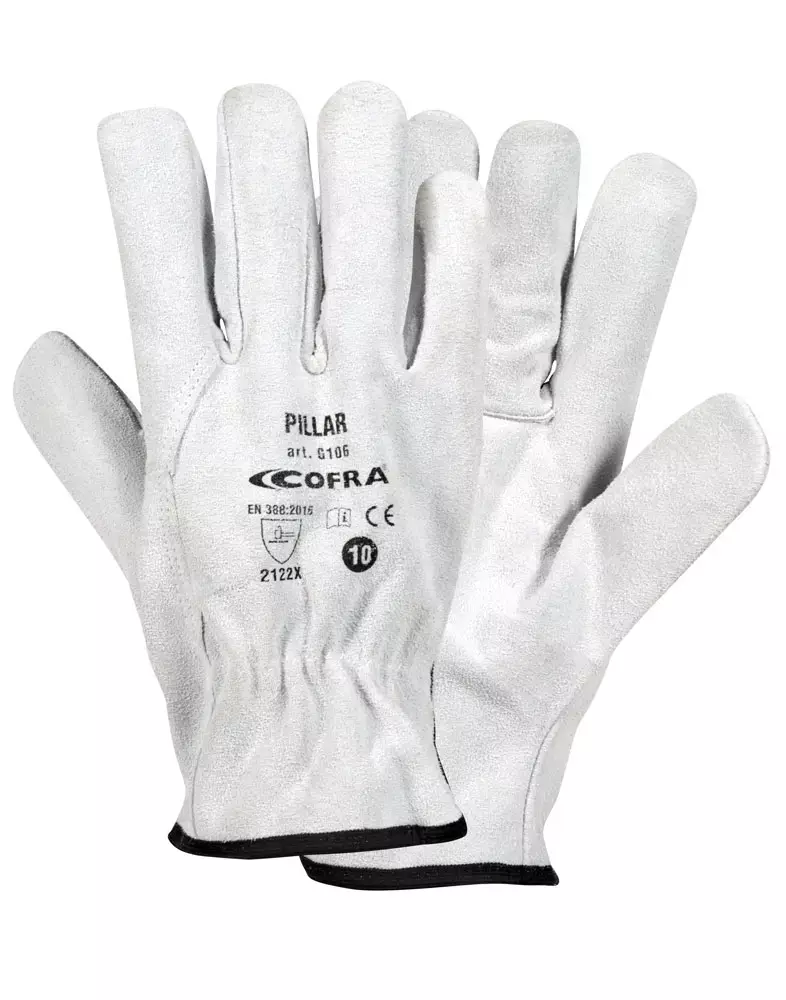 Cofra G106-DD00, Pillar Lederhandschuh Weiß, image 1, gallery thumbnail