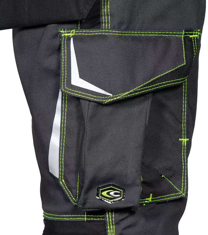 Cofra V486-0-04, Gondomar Work Pants Anthracite/Black/NeonGreen, image 2, gallery thumbnail