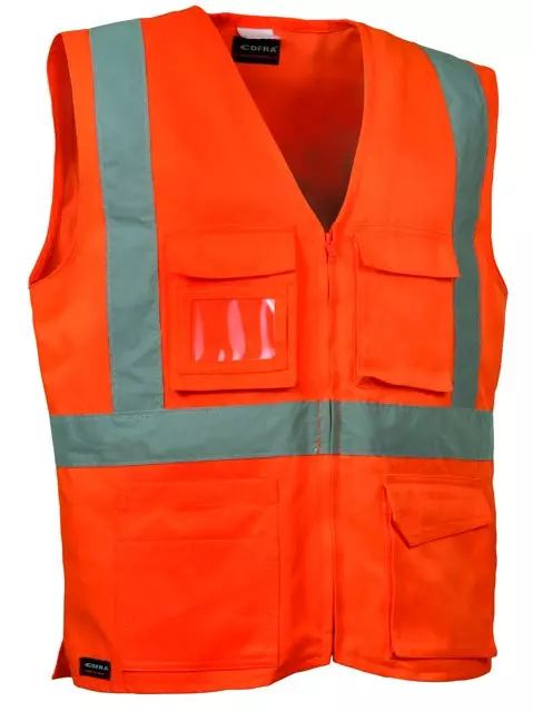 Cofra V295-0-01, Seki Safety Vest Fluorescent Orange, image 1, gallery thumbnail