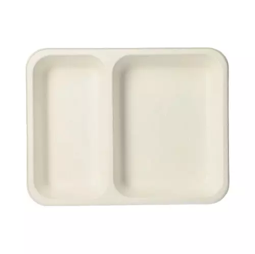 Papstar 88704, Siegelschalen, Zuckerrohr 2-geteilt 850 ml 3 cm x 17,5 cm x 22,5 cm, image 1, gallery thumbnail