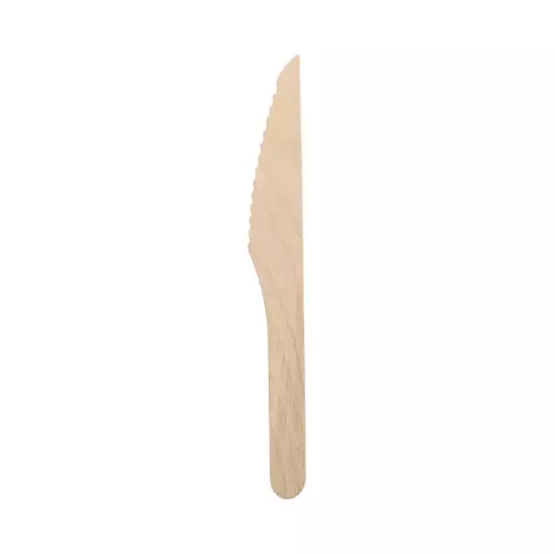 Papstar 89351, Pure Wooden Knife, 16.5 cm, image 1, gallery thumbnail