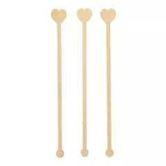 Papstar 88421, Pure Bamboo Drink Stirrers 20 cm Heart