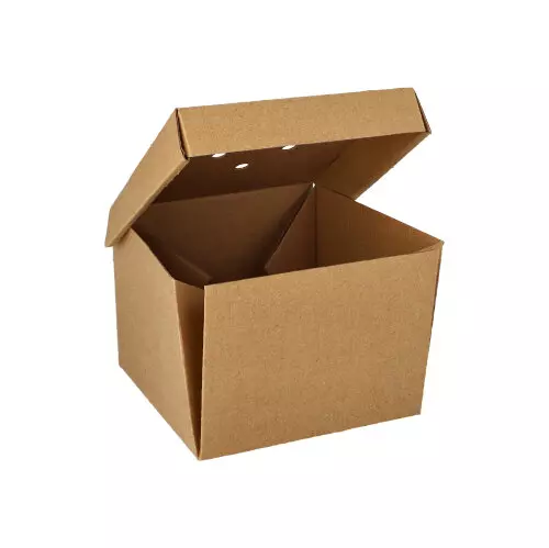 Papstar 89257, Pure Burger Boxes, Cardboard 10 cm x 13 cm x 13 cm foldable, small, image 1, gallery thumbnail