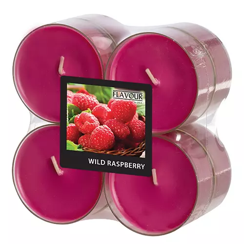 Flavour by GALA 96995, Maxi Scented Tea Lights Ø 59 mm - 24 mm - Wild Raspberry in Polycarbonate Case, image 1, gallery thumbnail