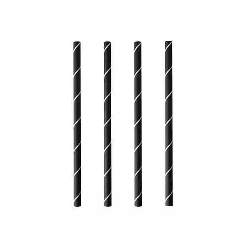 Papstar 87980, Cocktail Straws, Paper Ø 7 mm - 15 cm Stripes, image 1, gallery thumbnail