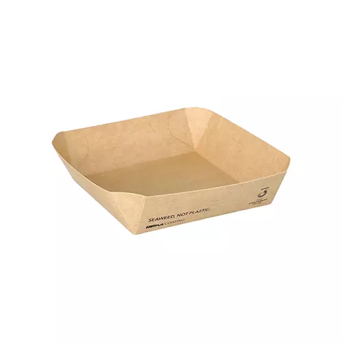 Conpax (LM) 97072, Conpax (LM) Snack Trays, Cardboard Notpla 3.8 cm x 11.5 cm x 11.5 cm, image 1, gallery thumbnail