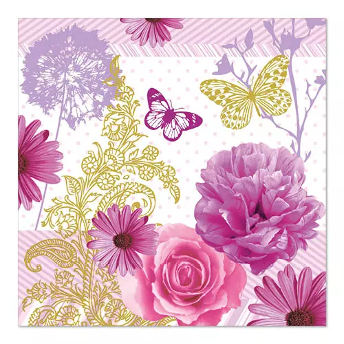 Papstar 86210, Servietten, 3-lagig 1/4-Falz 33 cm x 33 cm Charlene, image 1, gallery thumbnail