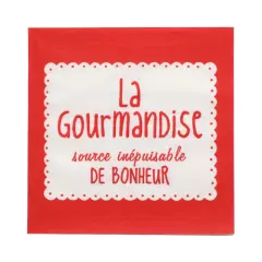 Papstar 90299, Napkins, 3-Ply Quarter-Fold 33 cm x 33 cm La Gourmandise