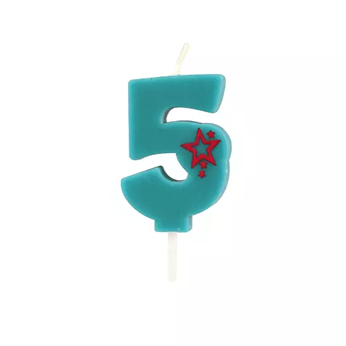 Papstar 86425, Number Candle, Mini 6.8 cm 5, image 1, gallery thumbnail