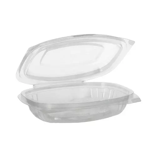 Papstar 85699, Pure Feinkost- und Salatschalen mit Klappdeckeln, PLA 250 ml 3,1 cm x 16,1 cm x 13,2 cm, image 1, gallery thumbnail