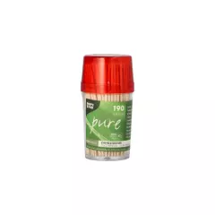 Papstar 12694, Pure Toothpick, wood round 6.5 cm in dispenser