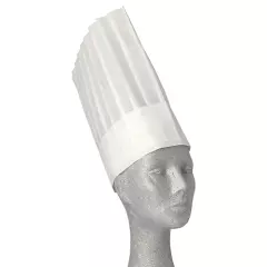 WORK-INN/-PS 98472, Chef's Caps, Non-Woven 30 cm x 28 cm Toskana Adjustable Size, Pleated
