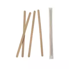 Papstar 87858, Pure Wooden Stir Sticks, 14 cm x 6 mm Individually Wrapped