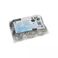 Starpak 90367, Stainless Steel Spiral Pot Scourer Round Ø 6 cm - 4 cm, abrasive