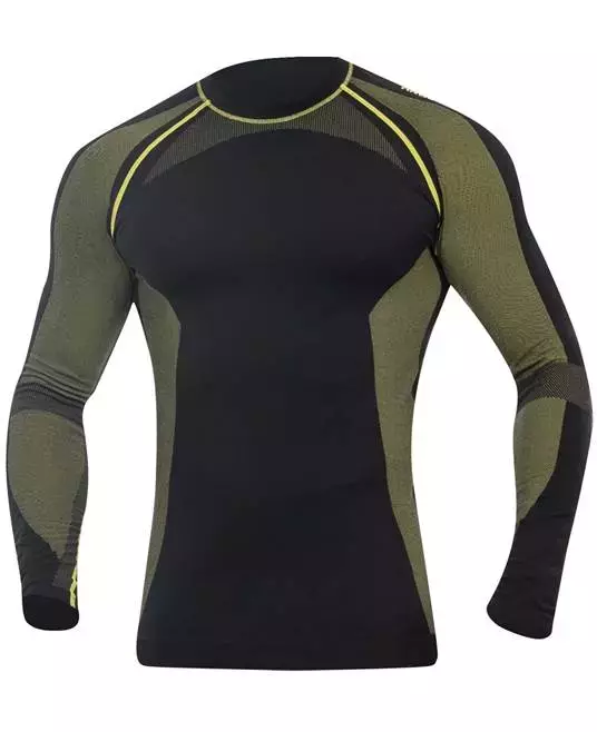 Ardon Safety H6155, AKREC Long Sleeved Functional T Shirt Black And Yellow, image 1, gallery thumbnail