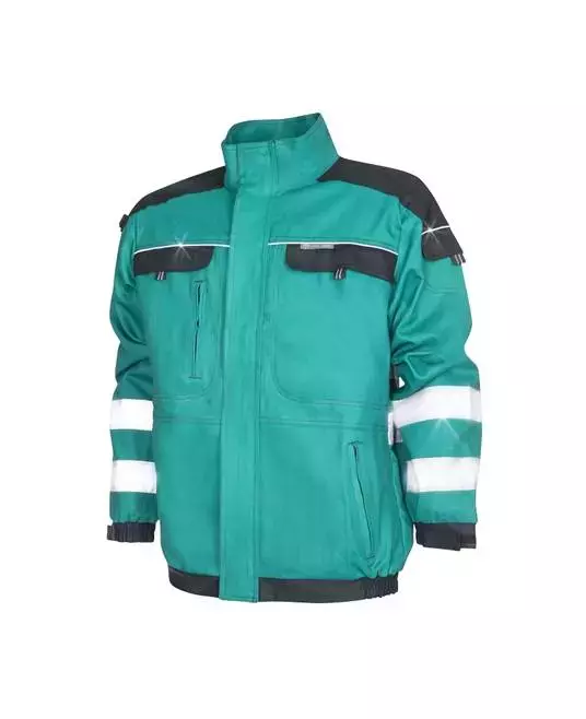 Ardon Safety H8933, Cool Trend Arbeitsjacke mit Reflexstreifen Grün und Schwarz, image 1, gallery thumbnail
