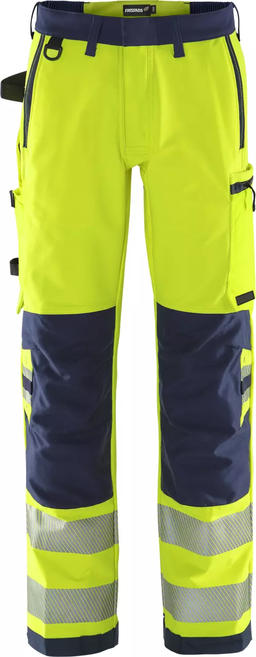 Fristads 134189-171, Green High Visibility Stretch Pants Class 2 2645 GSTP, image 1, gallery thumbnail