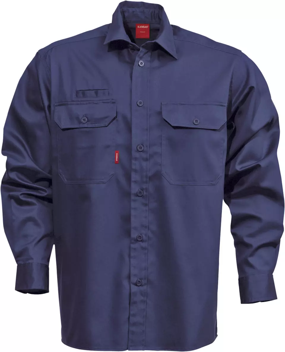 Fristads 100732-540, Cotton Long Sleeve Shirt 7386 BKS, image 1, gallery thumbnail