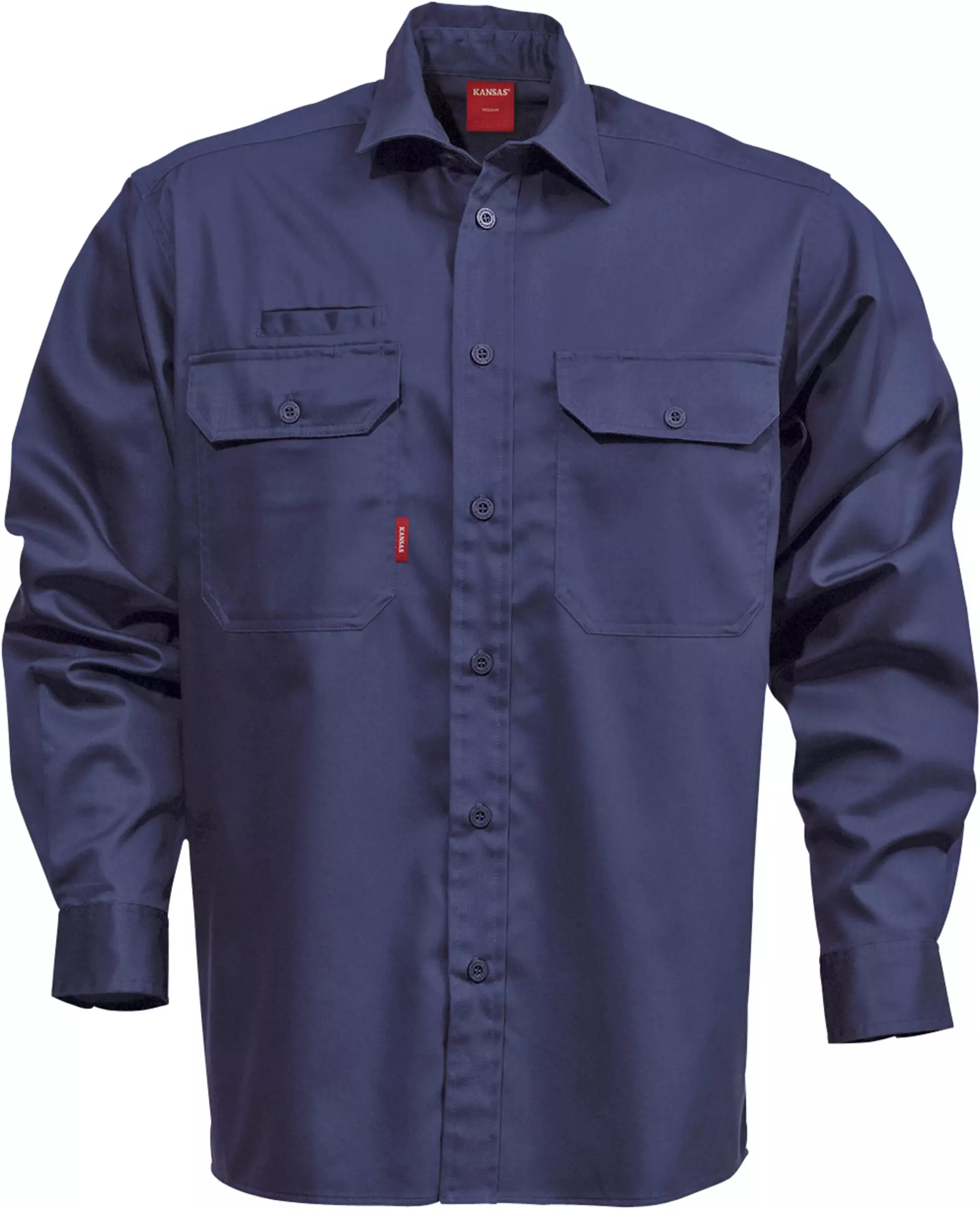 Fristads 100732-540, Cotton Long Sleeve Shirt 7386 BKS, image 1