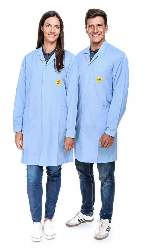 Safeguard® DSWL41030-5XL, Safeguard® Pro Line ESD Arbeitsmantel, Hellblau, Size 5XL, image 1, gallery thumbnail