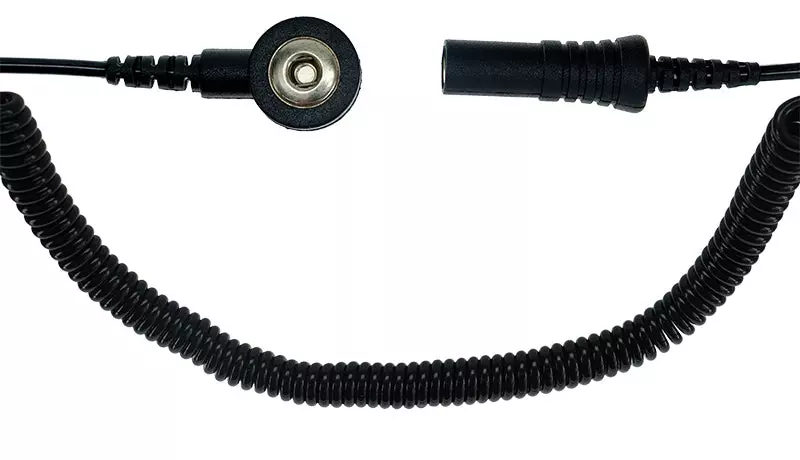 Safeguard® DSWL26208, Safeguard® ESD Spiralkabel, 1 Mohm, Schwarz, 1, 8 M, image 1, gallery thumbnail