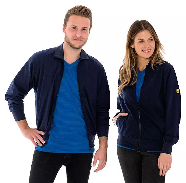 Safeguard® DSWL4449, Safeguard® ESD Sweat Jacket, 260g/m², with Zipper, image 1, gallery thumbnail