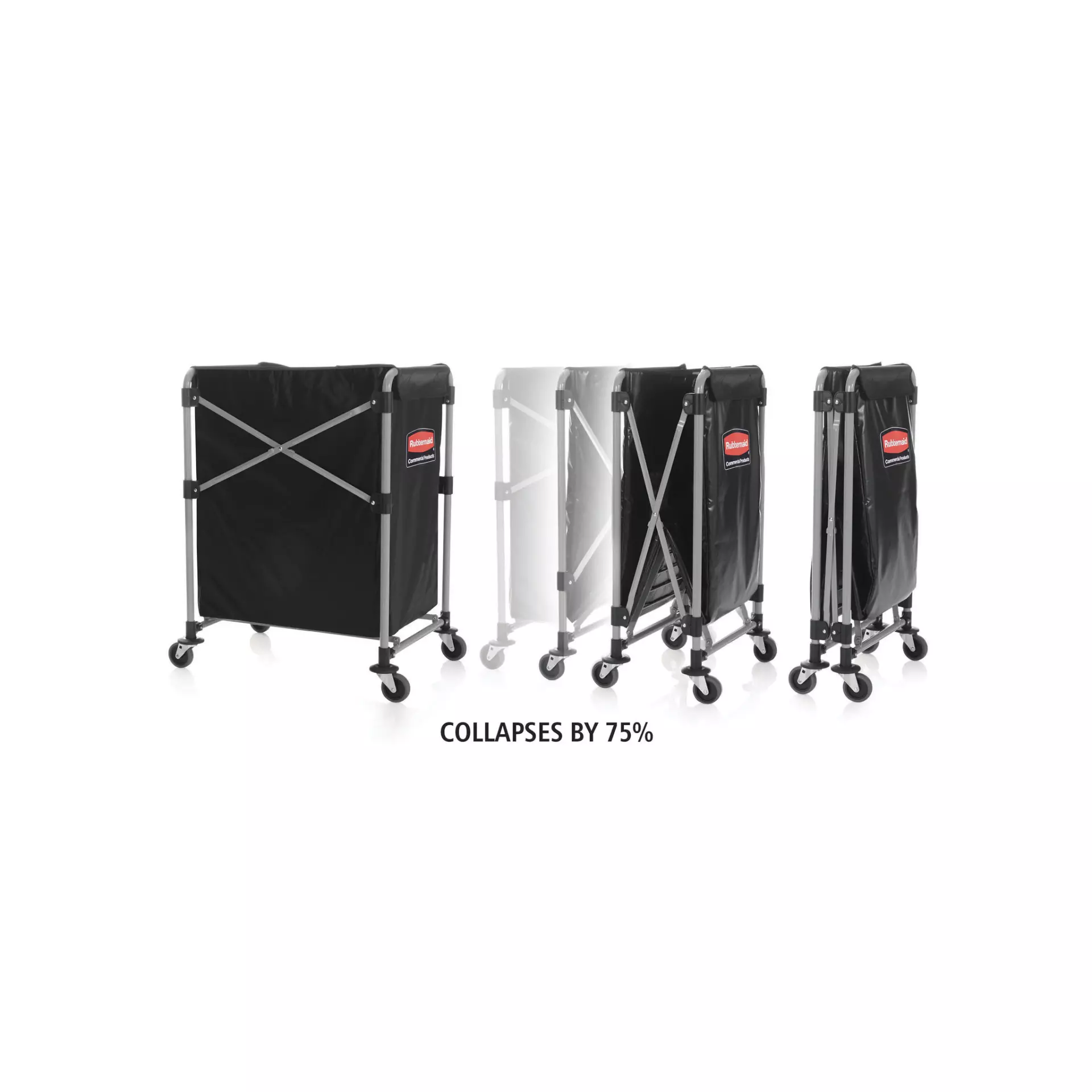 Rubbermaid 1871645, X-Cart Hopfällbar vagnväska 150L Kapacitet Slitstark Vinyl Transporterar stora laster, image 5
