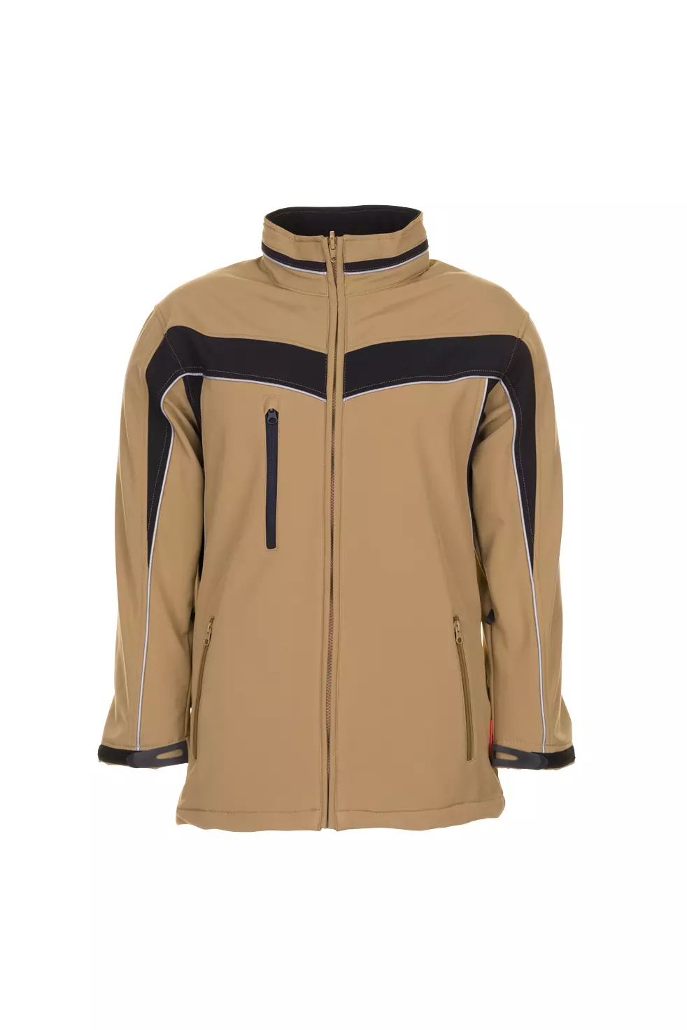 Planam 2704-INSOF, Plaline Softshell-Jacke Sand/Schwarz, image 1, gallery thumbnail