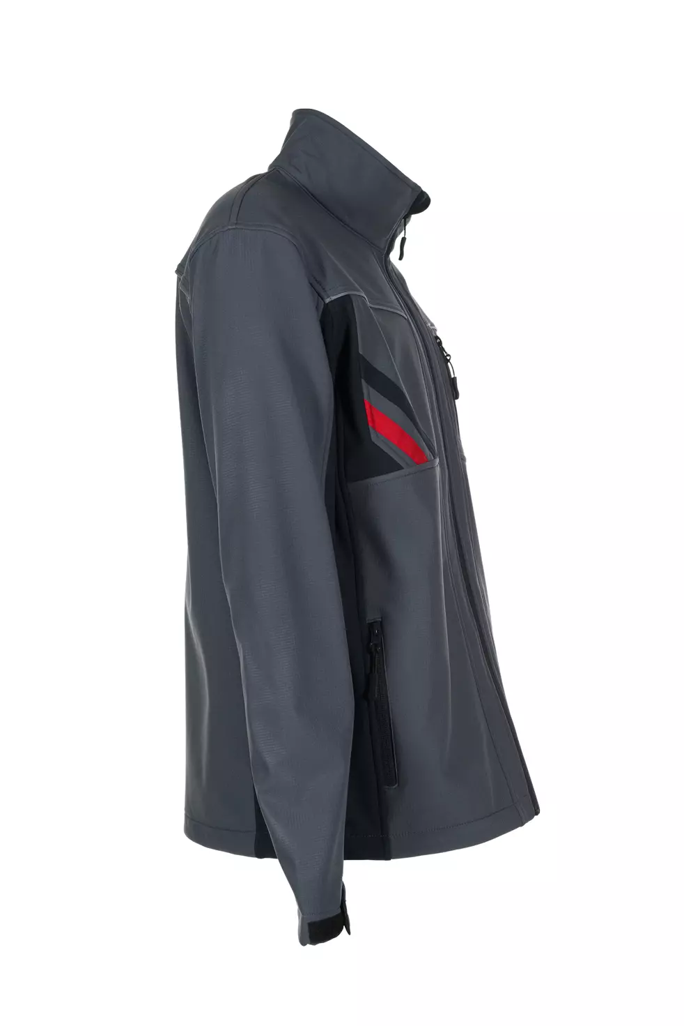Planam 2382-HLSJ, Highline Herren-Softshell-Jacke Schiefer/Schwarz/Rot, image 3, gallery thumbnail