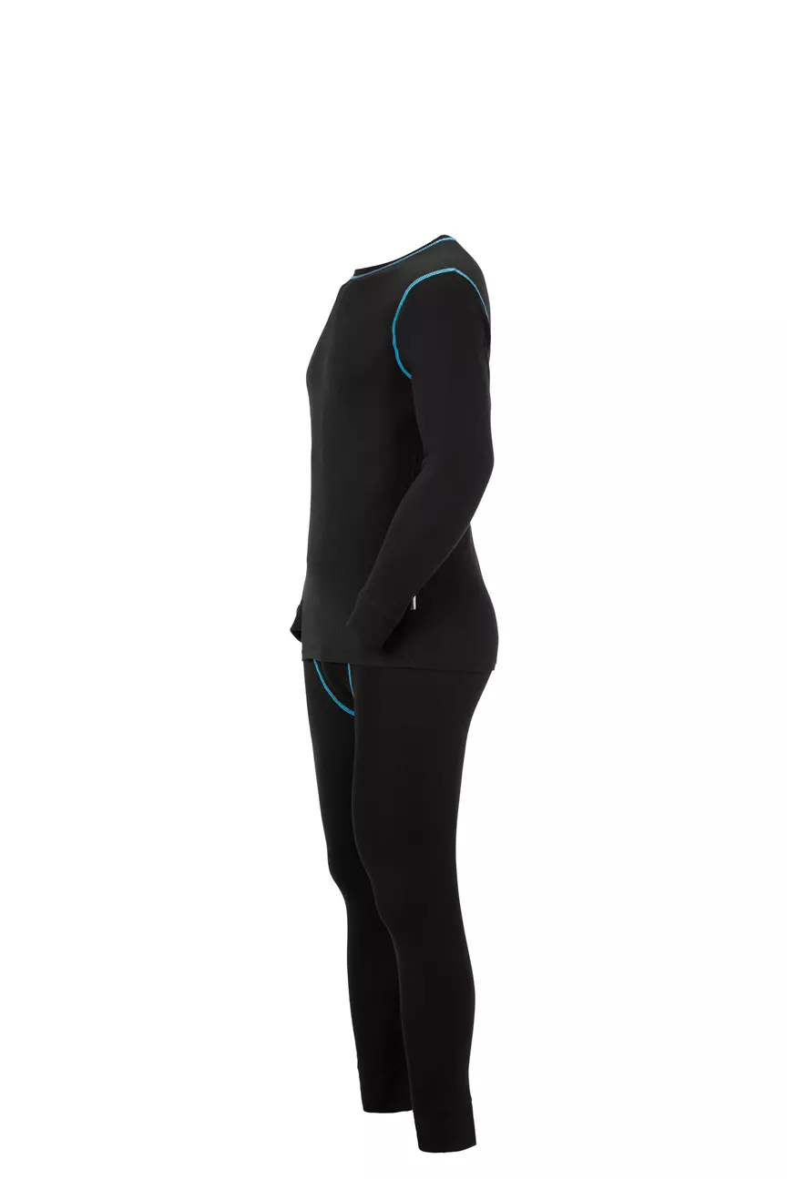 Planam 2215-FSET1UE, Functional Underwear Set 180 G/M² Black/Black, image 3, gallery thumbnail