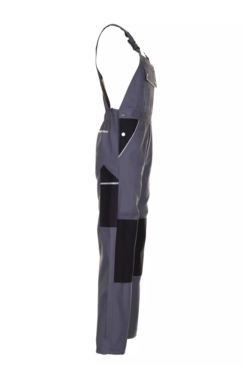 Planam 2133-CALAUE, Canvas 320 Dungarees Grey/Black, image 4, gallery thumbnail