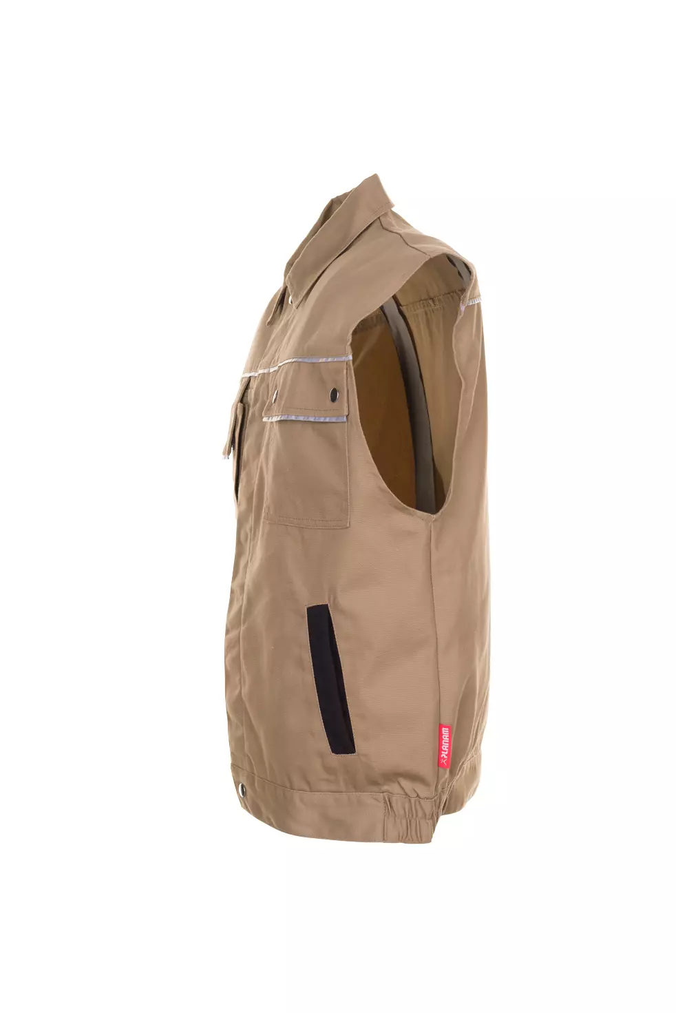 Planam 2165064, Canvas 320 Weste Beige/Schwarz XXXL, image 3, gallery thumbnail