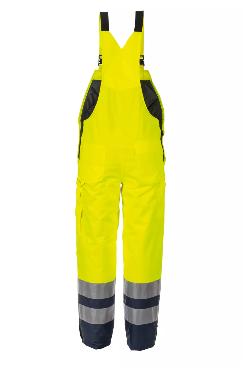 Planam 2087-WAWLCUE, Warnschutz-Winterlatzhose Zweifarbig Gelb/Marine, image 2, gallery thumbnail
