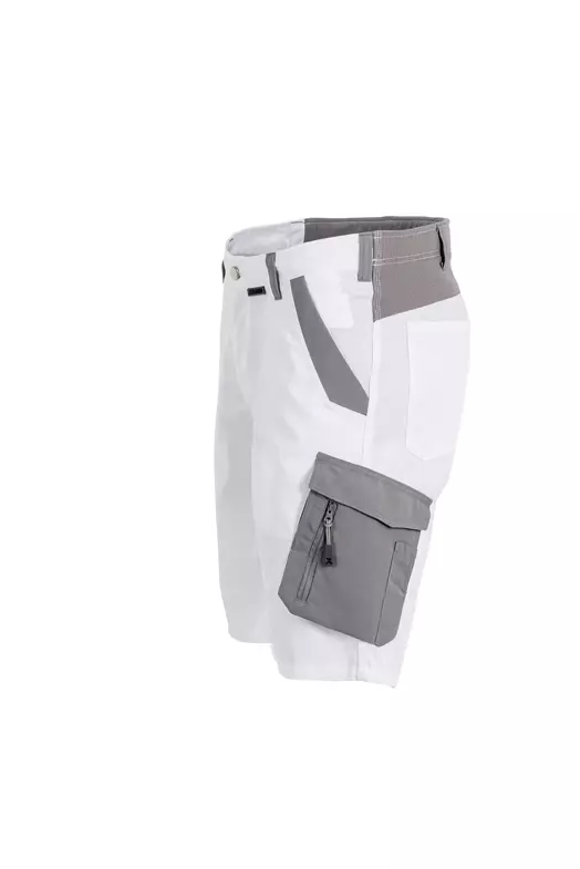 Planam 6458-NOHSH, Norit Herr-shorts vit/zink, image 3, gallery thumbnail