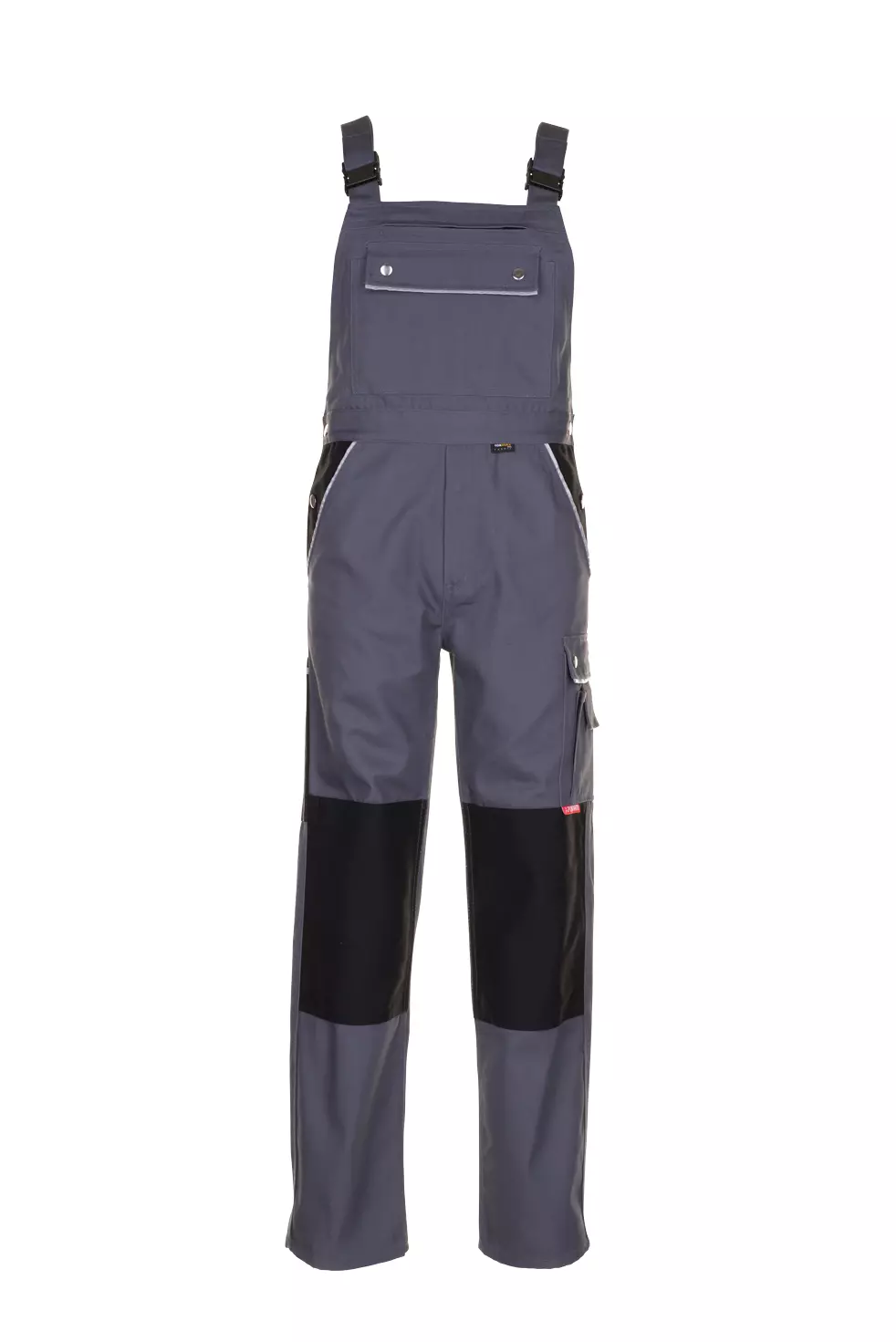 Planam 2133-CALAUE, Canvas 320 Dungarees Grey/Black, image 1, gallery thumbnail