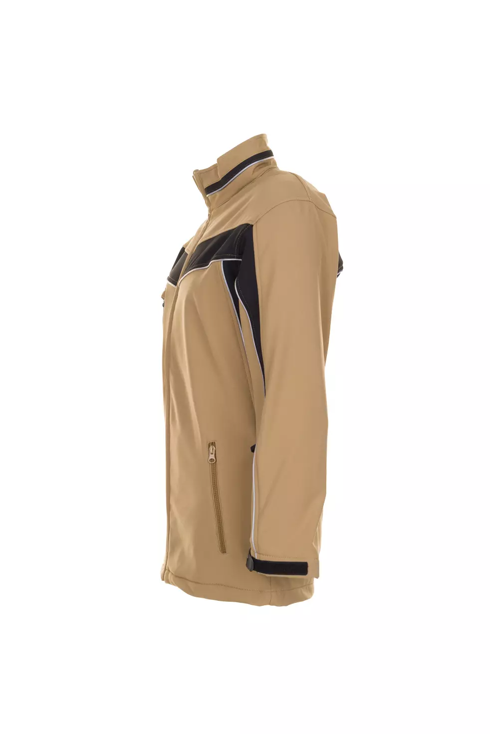 Planam 2704-INSOF, Plaline Softshell-Jacke Sand/Schwarz, image 3, gallery thumbnail